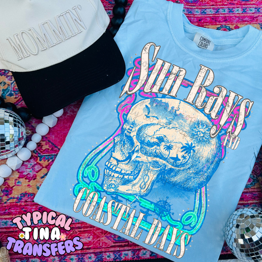 Sun Rays coastal days | DTF Screen Print | POD