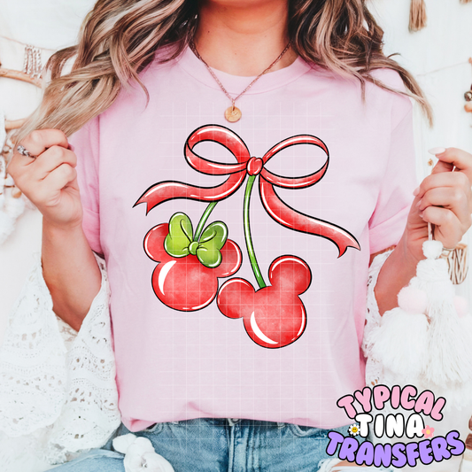 Cherry mouse | DTF Screen Print | 11" Adult