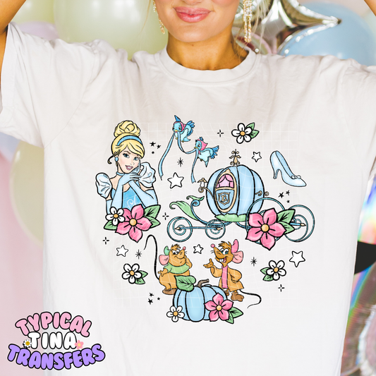 Princess C and Fairytale Elements | DTF Screen Print | POD