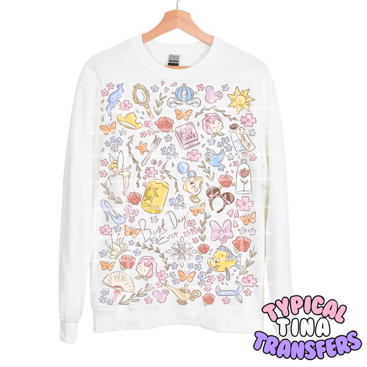 Best Day Ever Floral Mural | DTF Transfers | POD