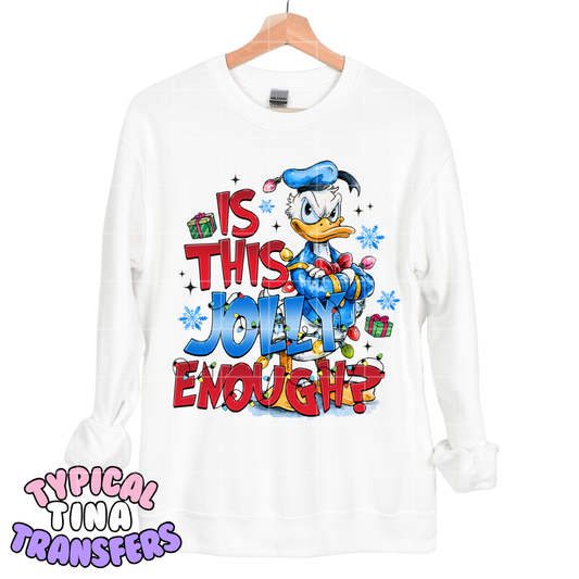 Airbrush Donald Jolly Enough | DTF Transfers | POD