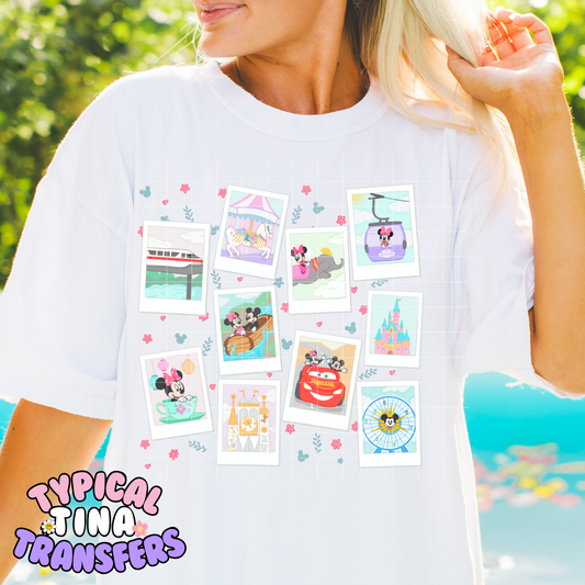 Dis Park Polaroids | DTF Transfer | POD