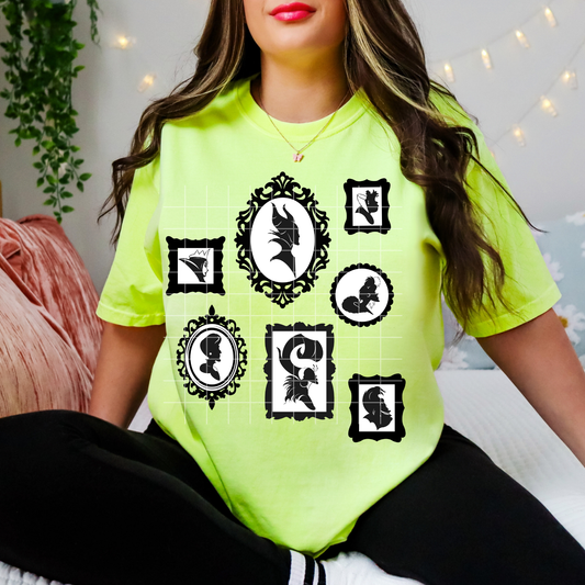 B&W Villains Frames | DTF Screen Print | 15" Adult