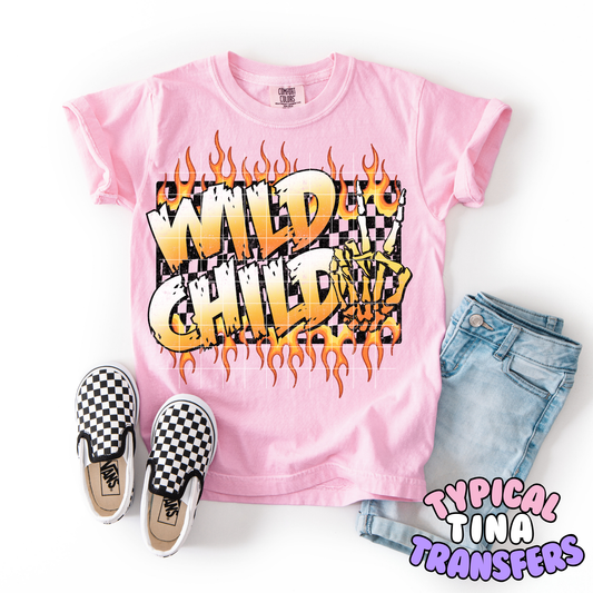 Wild Child Flames | DTF Transfer | POD