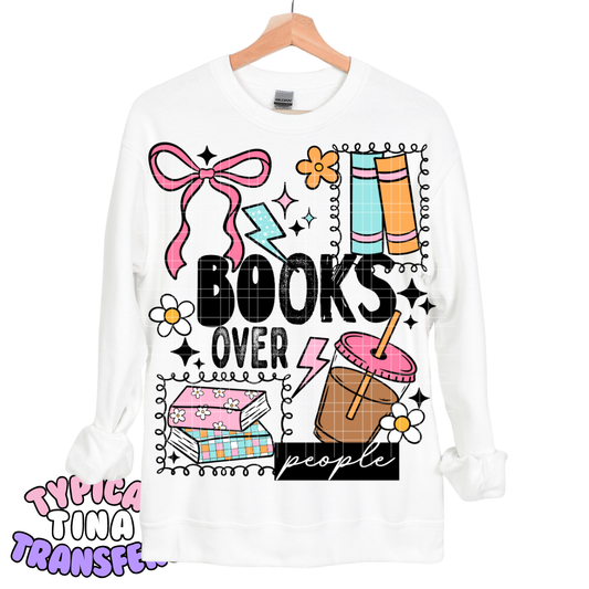 Books over people | DTF Transfers | POD