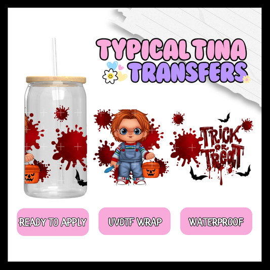 Chucky Trick or Treat | 16oz UVDTF Wrap