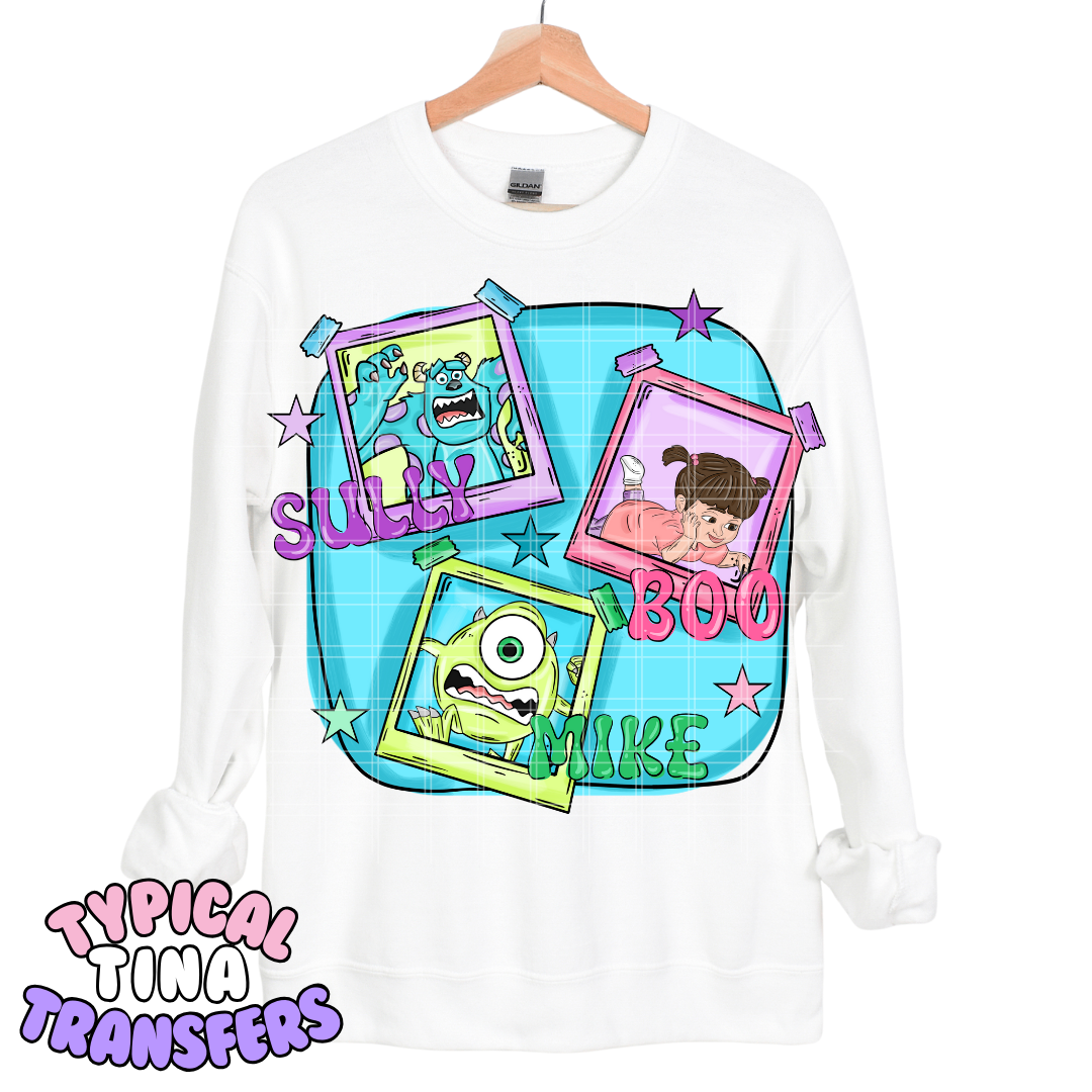 Monster Polaroids taped | DTF Transfers | POD