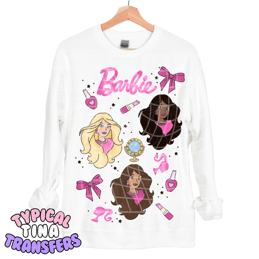 Barb Dolls with name | DTF Transfers | POD