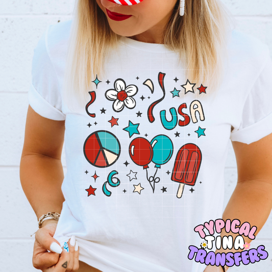 USA summer| DTF Screen Print | POD - choose design