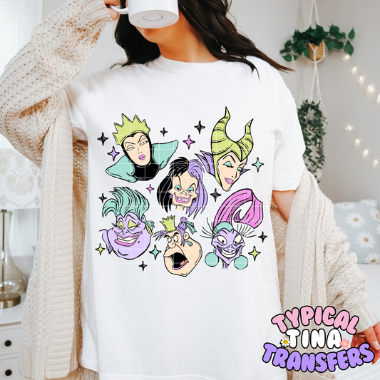 Villain - Multi group bright | DTF Transfer | POD