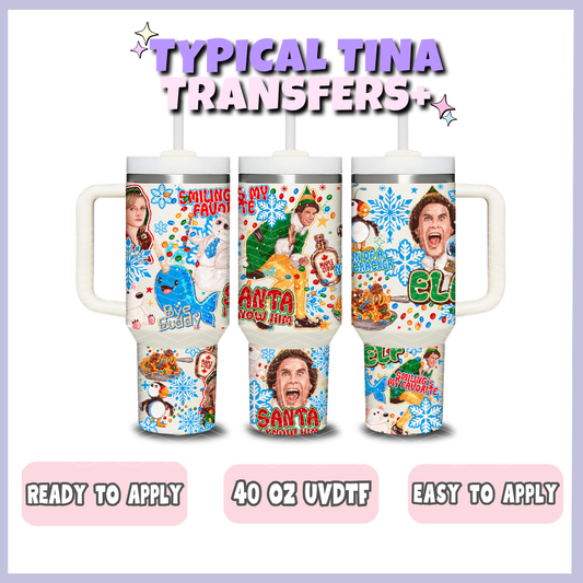 Santa and 3lf | 40oz UVDTF Wrap | POD