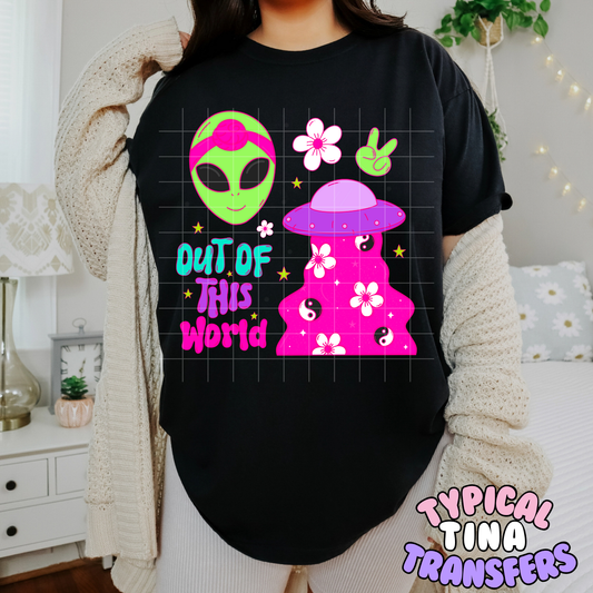 Out of this world groovy aliens | DTF Transfer | POD