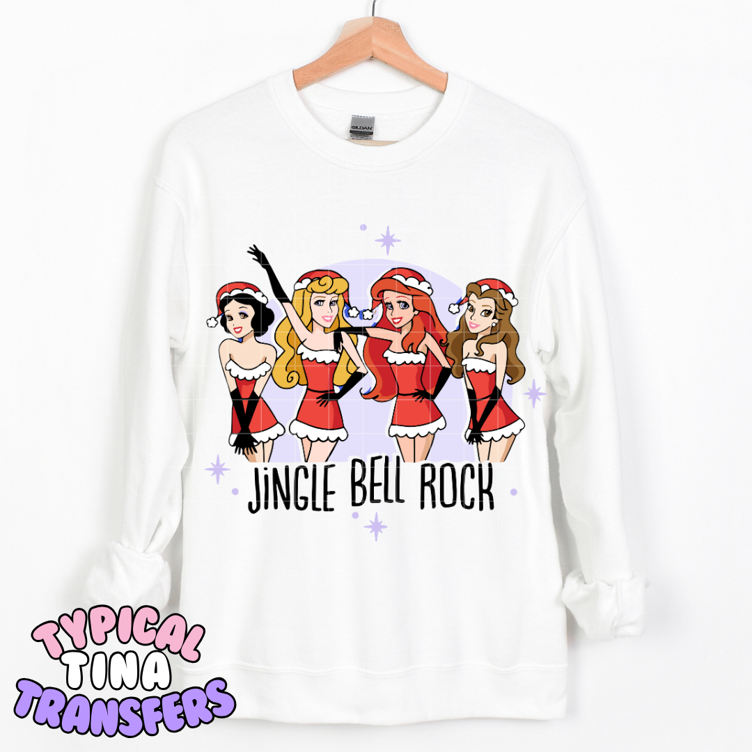 Jingle bell Rock Princesses |  DTF Transfer | POD