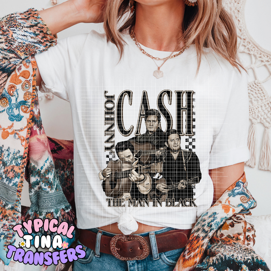 Cash - the man in black | DTF Screen Print | POD