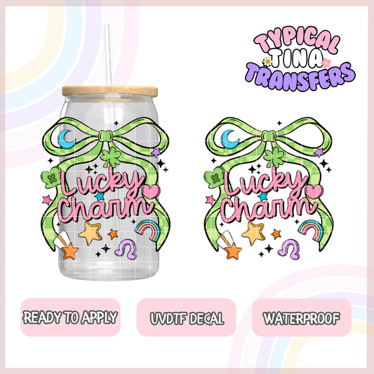 Lucky Charm with green ribbon | 4" - 6" decals | POD