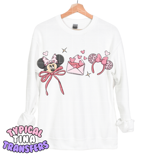 Min Mouse V-day Ears | DTF Transfers | POD