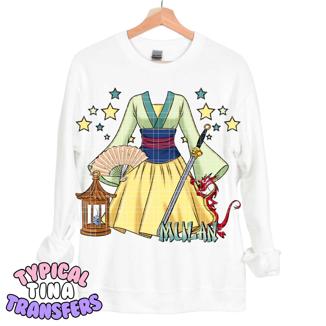 Princess Short Dresses | DTF Transfers | POD