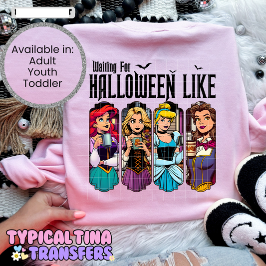 princesses Waiting for Halloween | DTF Screen Print