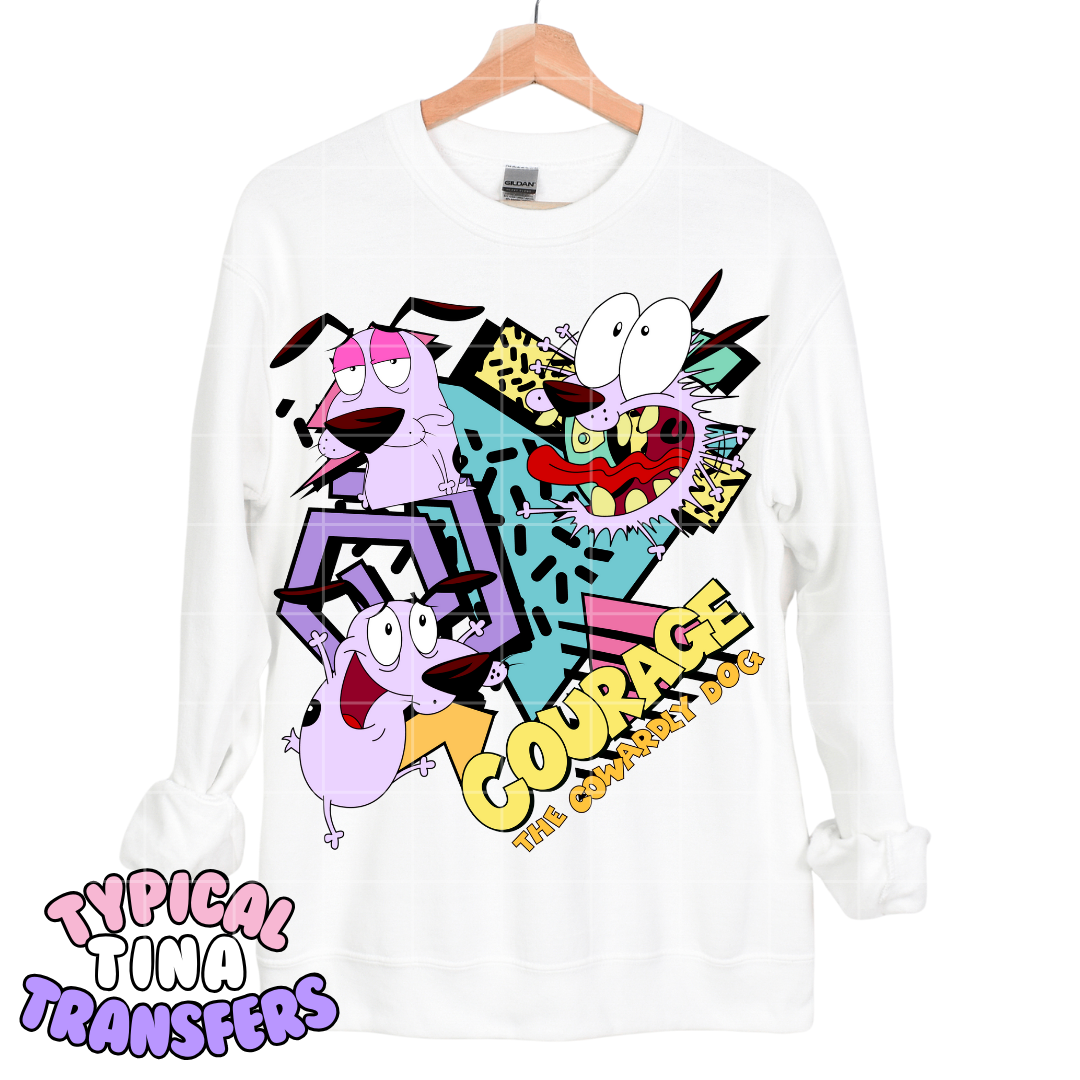 Retro - Courage purple dog opt #2 | DTF Transfers | POD