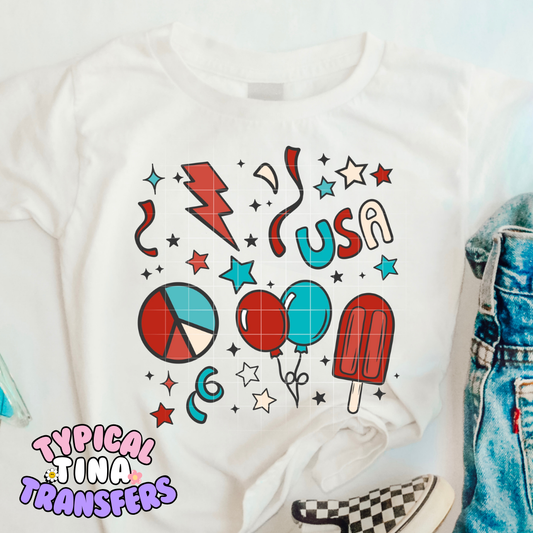 USA summer| DTF Screen Print | POD - choose design