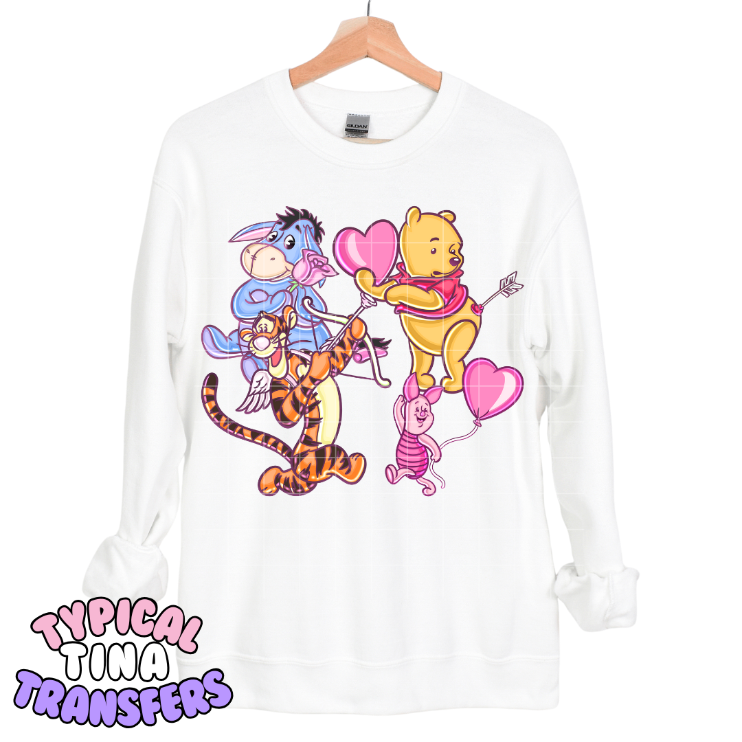 Valentine day P bear and friends | DTF Transfers | POD