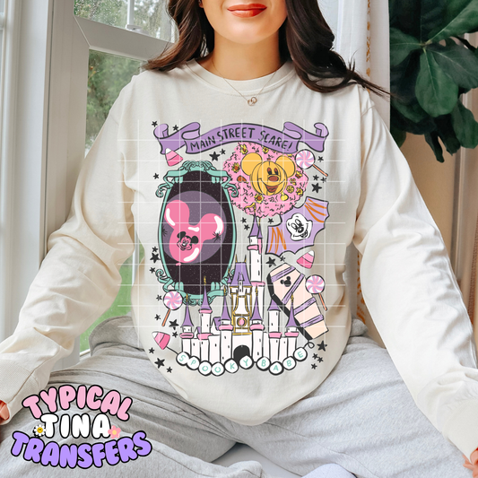 Main Street Scares Castle, Balloons | DTF Transfer | 15" Adult