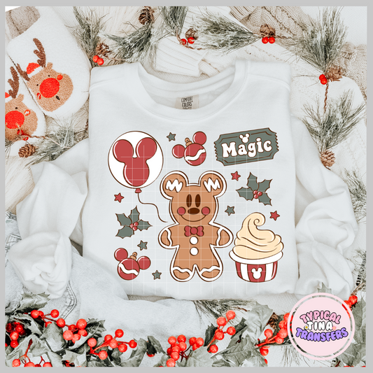 Magical Gingerbread Red | DTF Screen Print