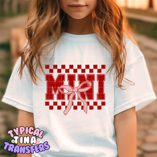 Mini Checkered Red | DTF Screen Print | POD