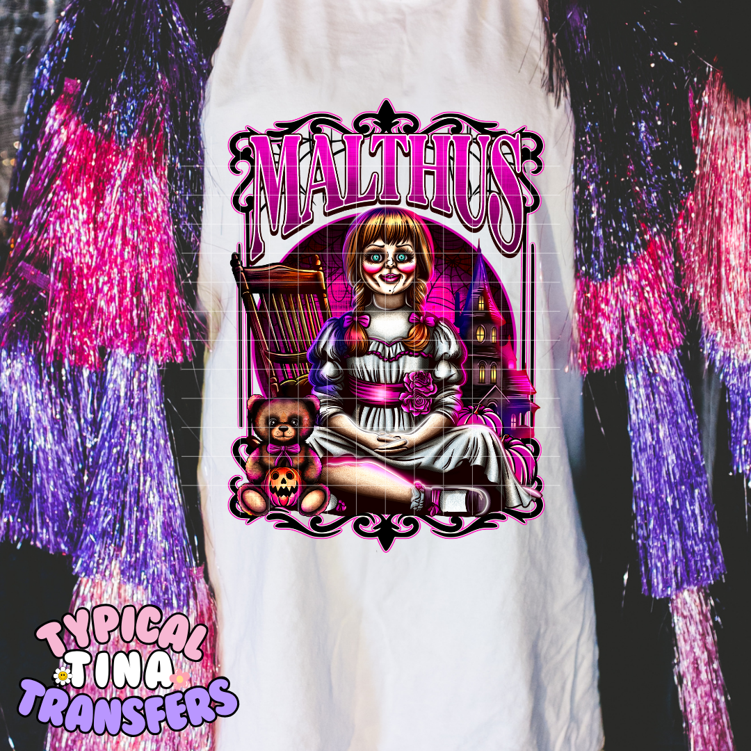 Malthus Doll - Pink | DTF Transfer | POD
