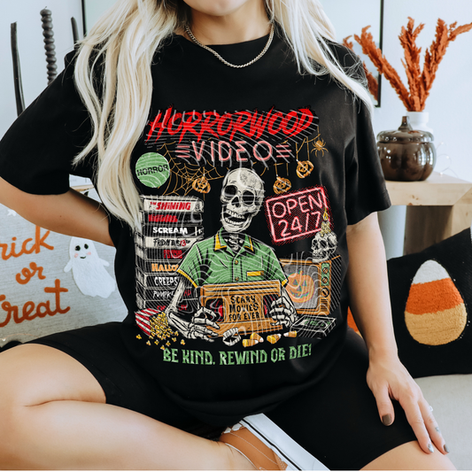 Horrorwood video | DTF Transfer | POD \