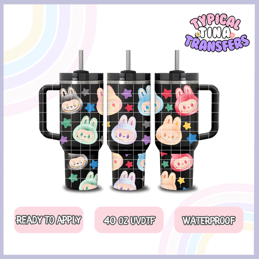 Pastel Lafu heads | 40oz UVDTF Wrap | POD