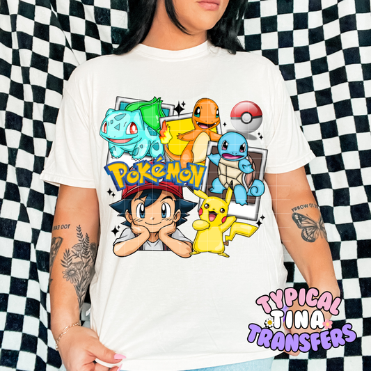 Polaroid Poke chracaters | DTF Screen Print | POD