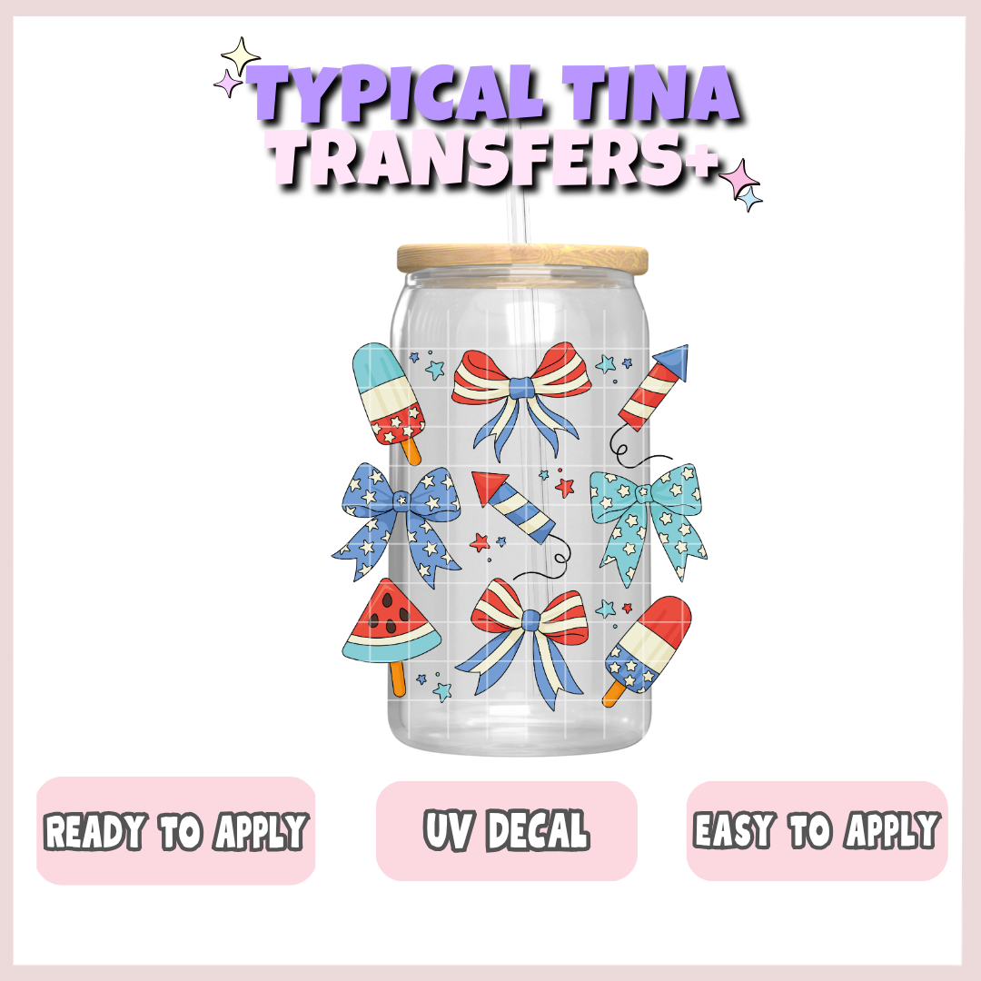 July 4th fire works | UV decals | POD