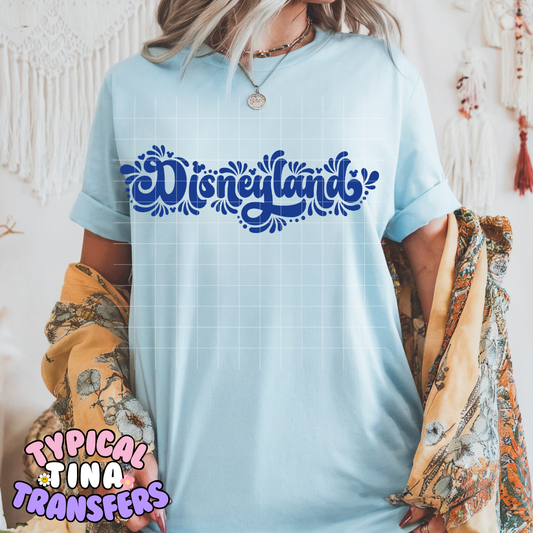 Diz-land (blue) | DTF Screen Print | POD