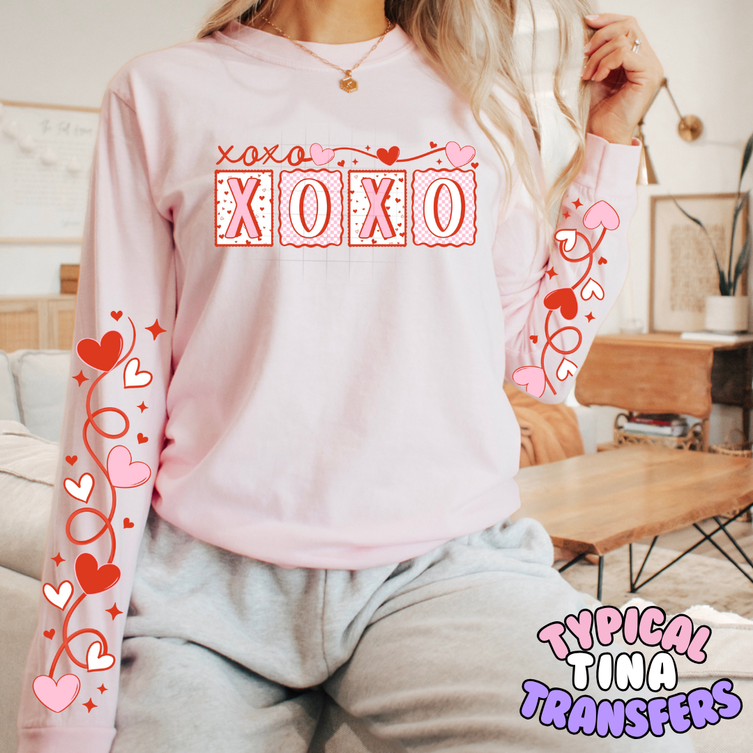 xoxo square and patterns | DTF Transfers | POD