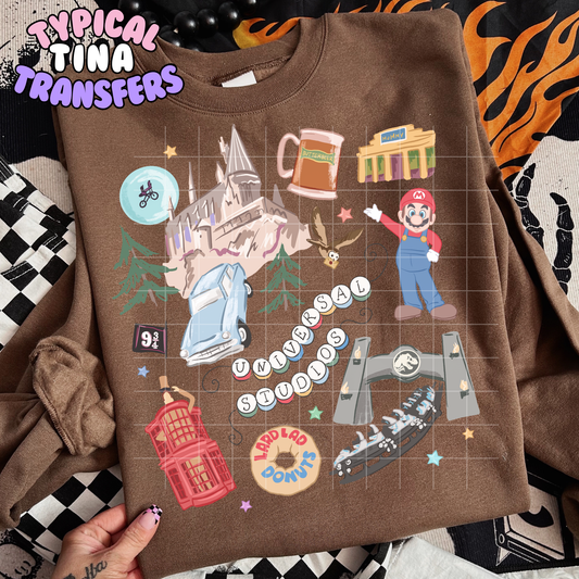 Theme Park Mural | DTF Transfer | POD