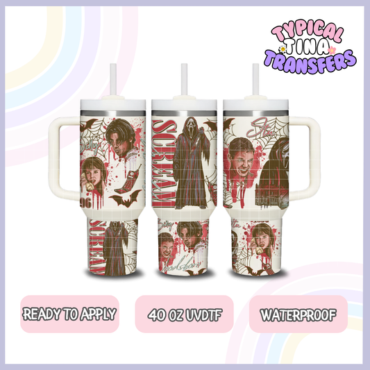 Scream Ghost | 40oz UVDTF Wrap | POD