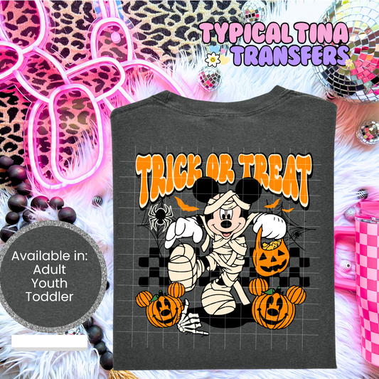 Trick or Treat Mummy Mouse | DTF Screen Print