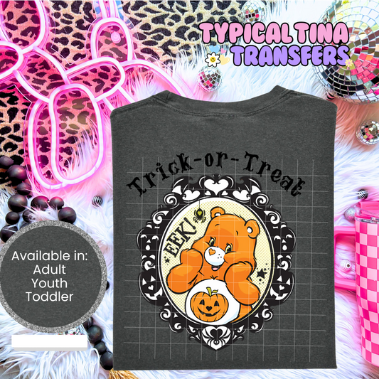 Trick or treat care bear | DTF Screen Print