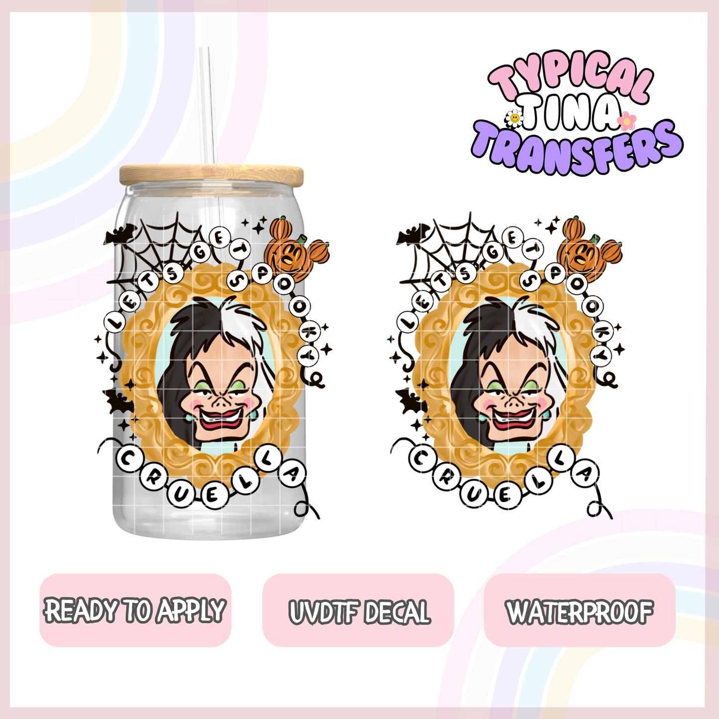 UVDTF Decal | 3"-4" decals | POD - Spooky Villains