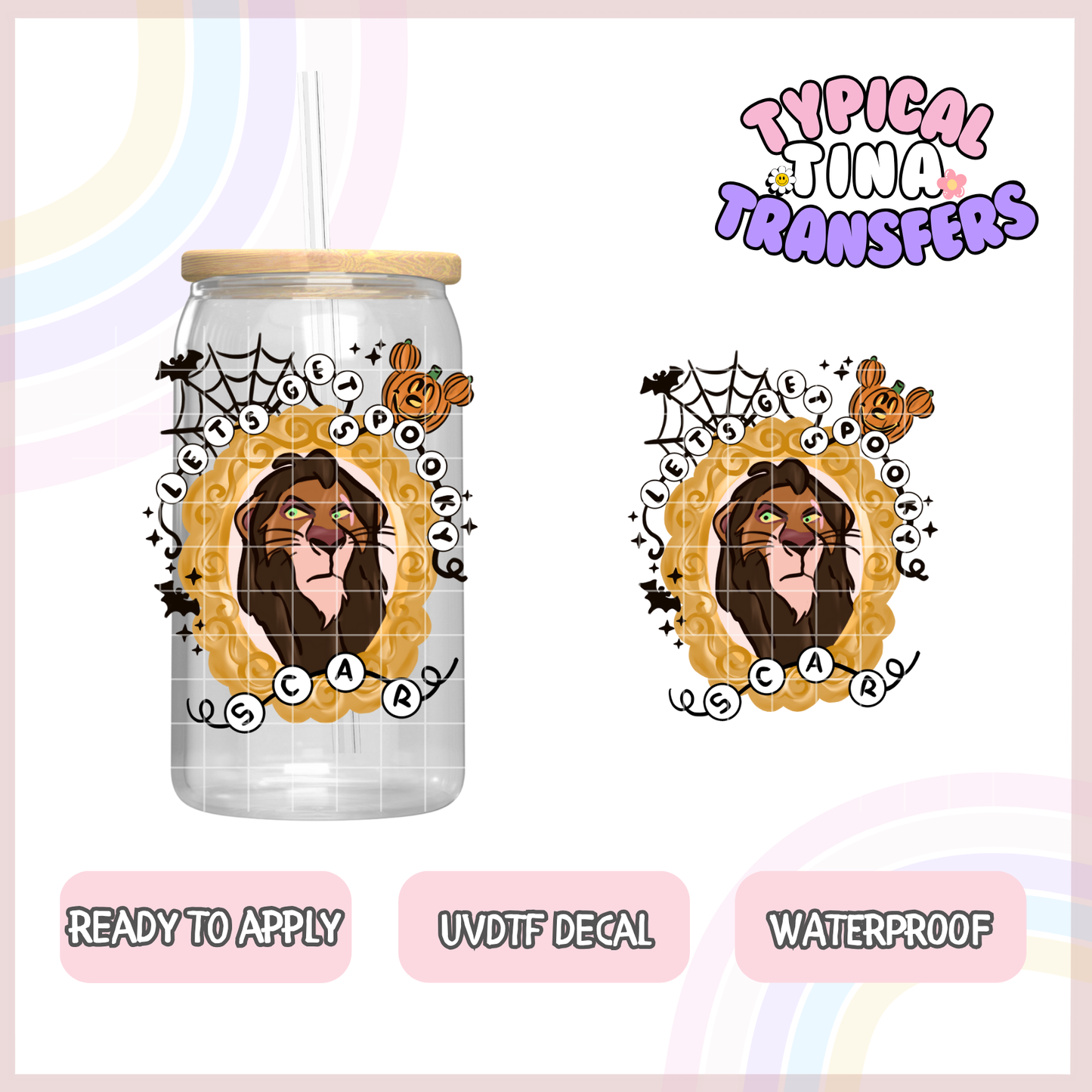 UVDTF Decal | 3"-4" decals | POD - Spooky Villains