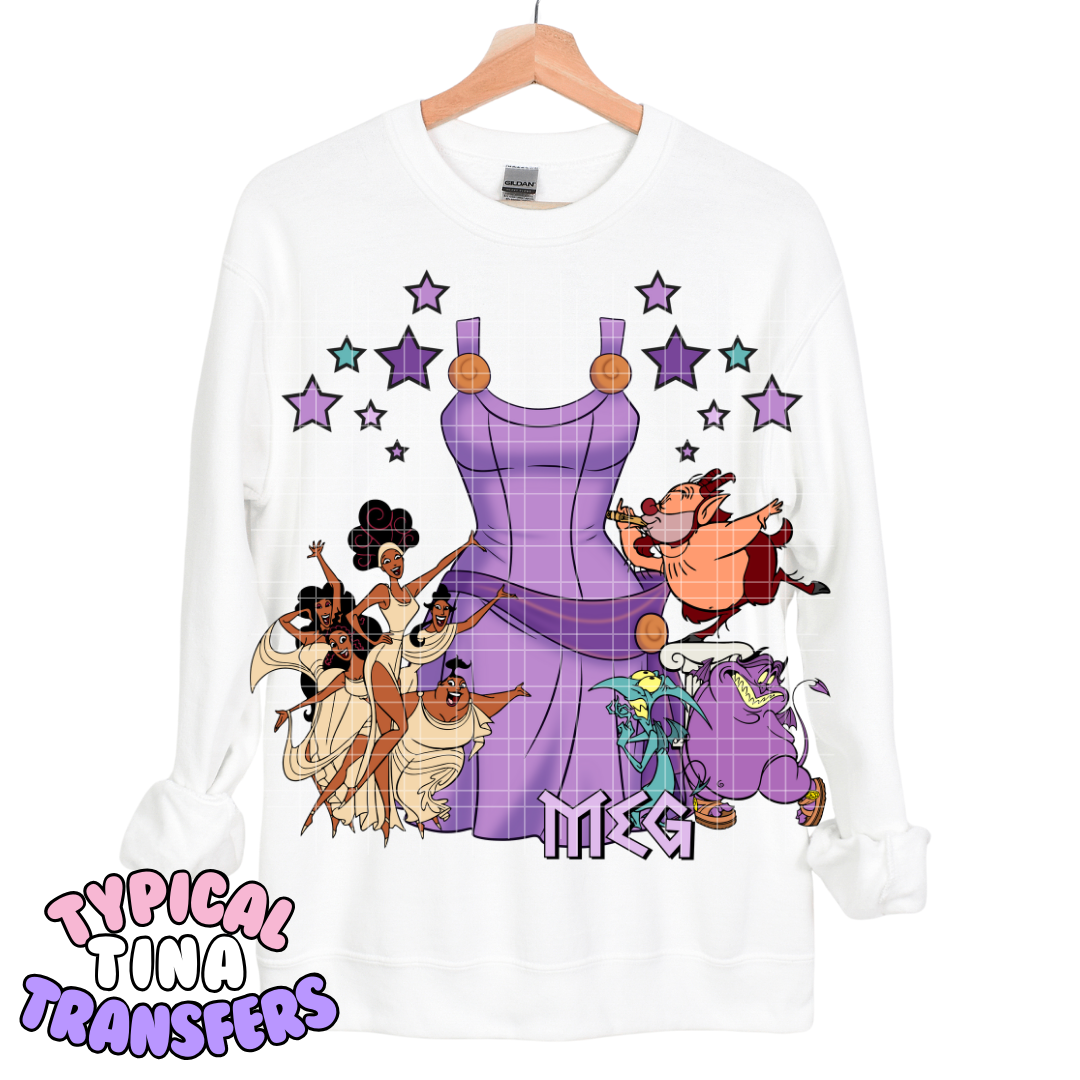 Princess Short Dresses | DTF Transfers | POD