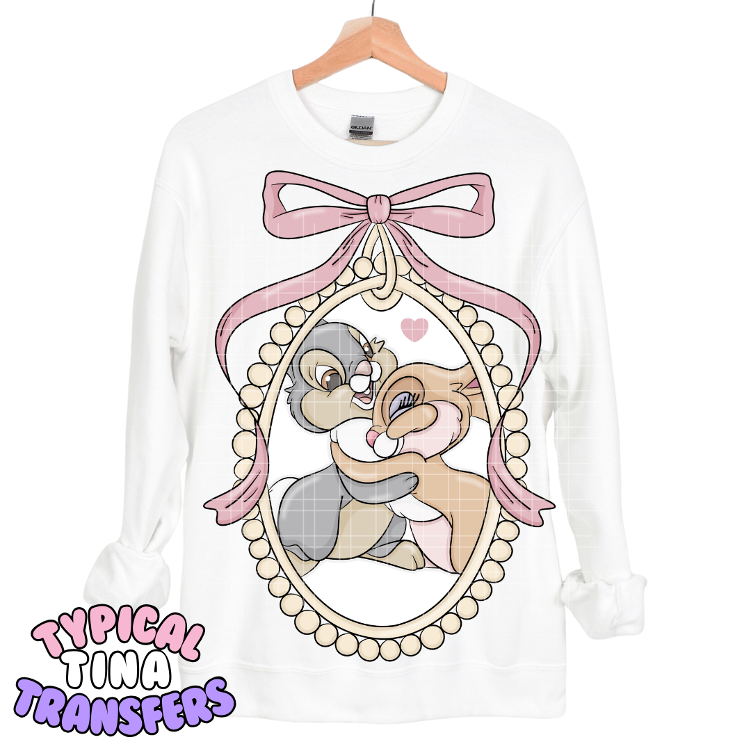 Bow Frame - Rabbits | DTF Transfers | POD