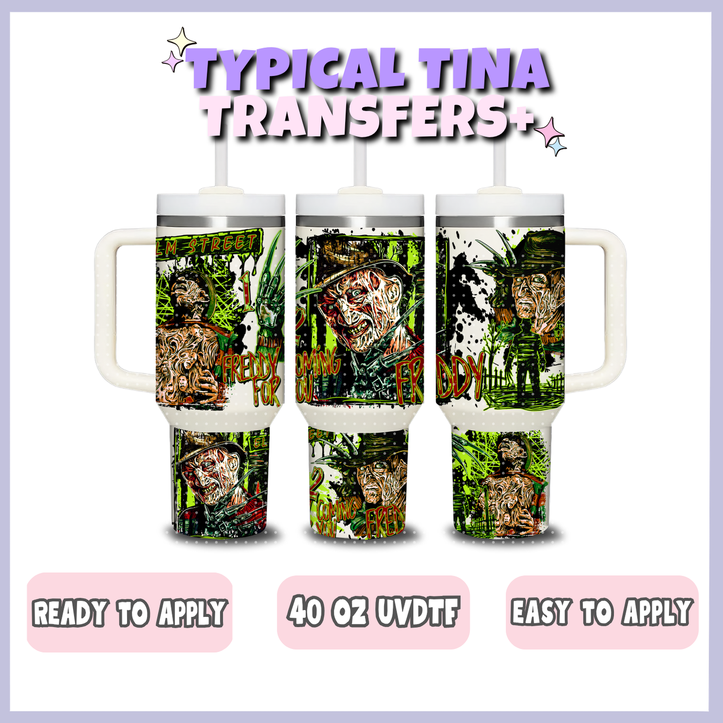 Fred Green Stripes | 40oz UVDTF Wrap | POD