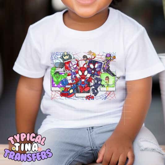 Spider friends and webs | DTF Screen Print | POD