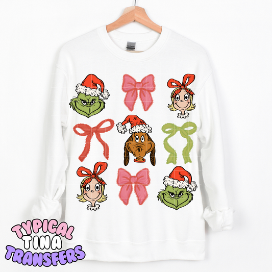 Coquette Gr!nchmas Characters | DTF Transfer | POD