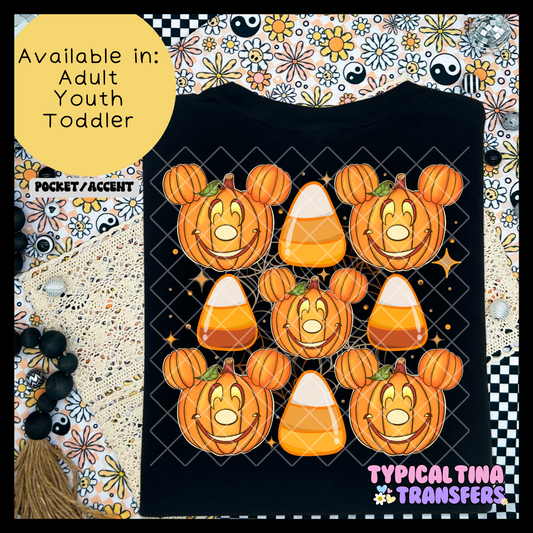 Mouse Pumpkins & Candy Corn | DTF Screen Print