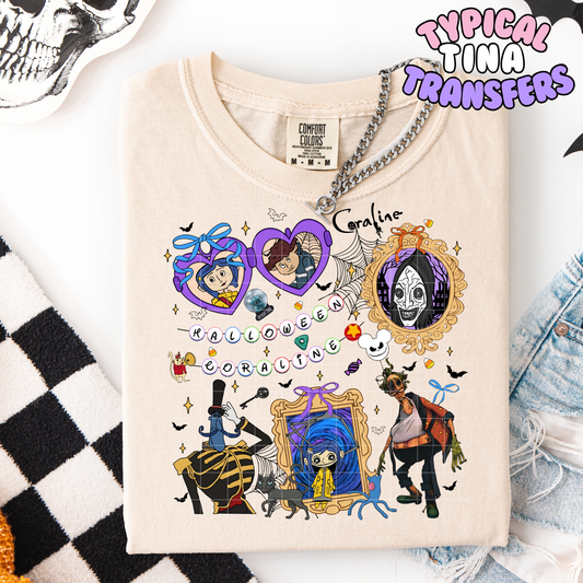 Cora Locket and Bracelet Halloween | DTF Transfer | POD