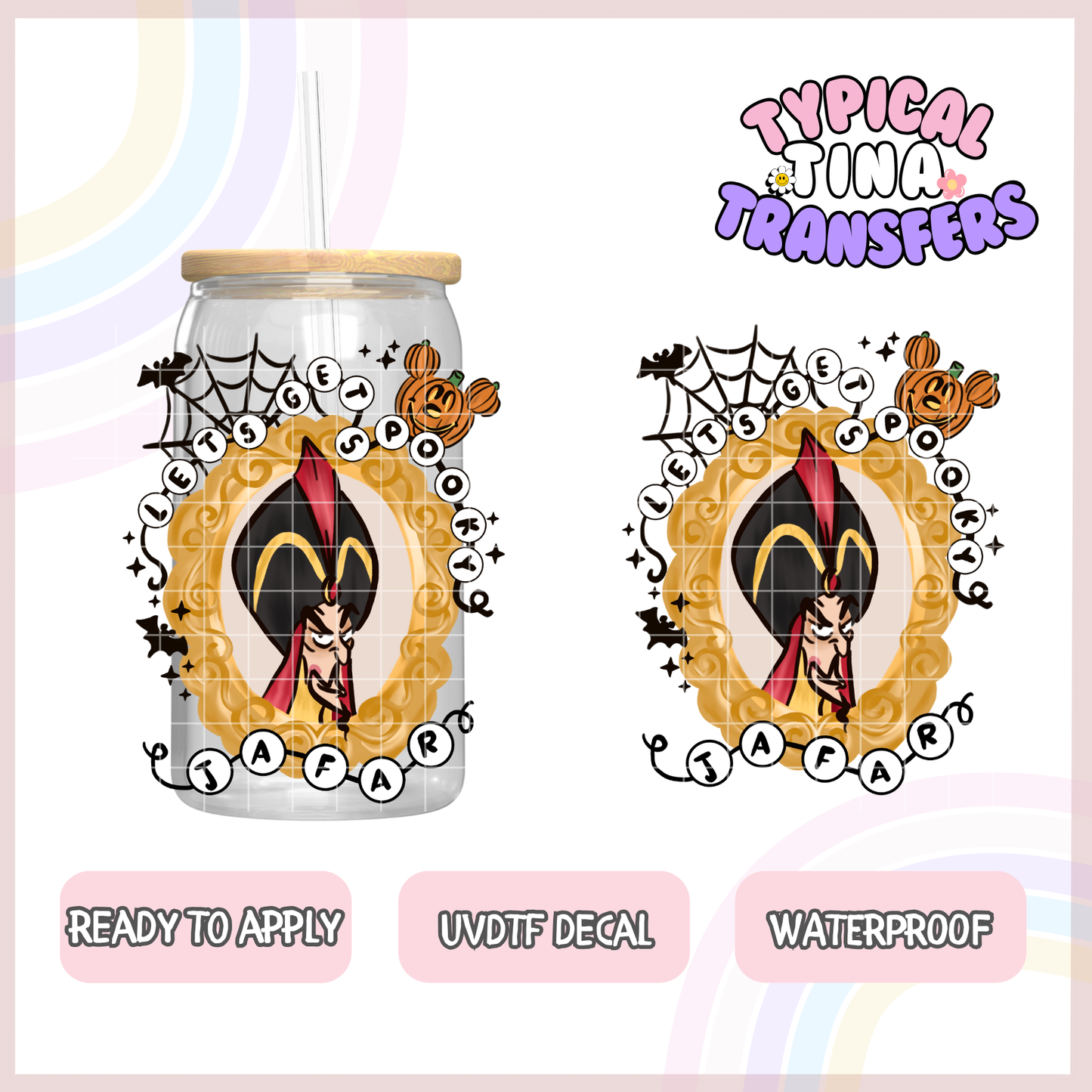 UVDTF Decal | 3"-4" decals | POD - Spooky Villains