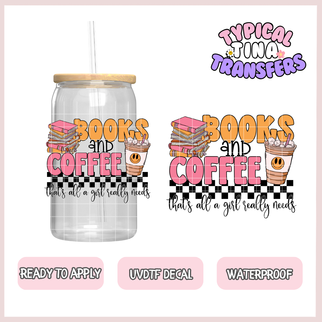 Books and coffee | UV decals | POD